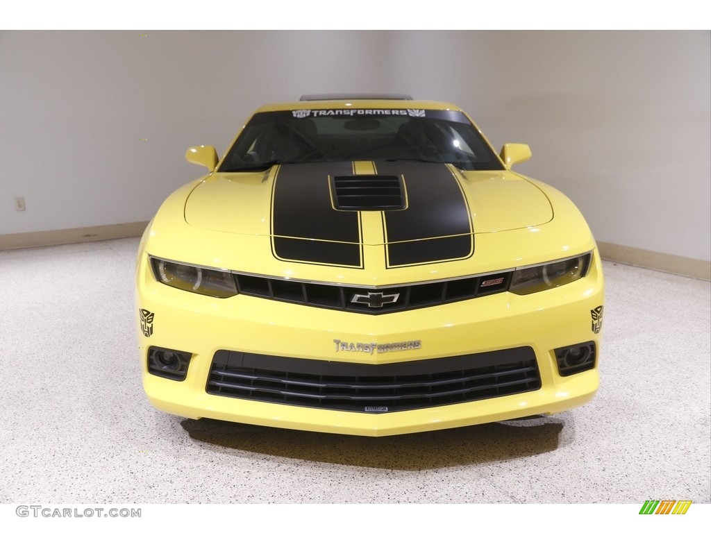 2015 Camaro SS Coupe - Bright Yellow / Black photo #2