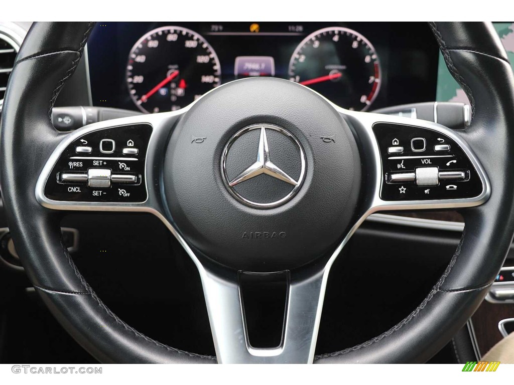 2020 Mercedes-Benz E 350 Sedan Black Steering Wheel Photo #144348847