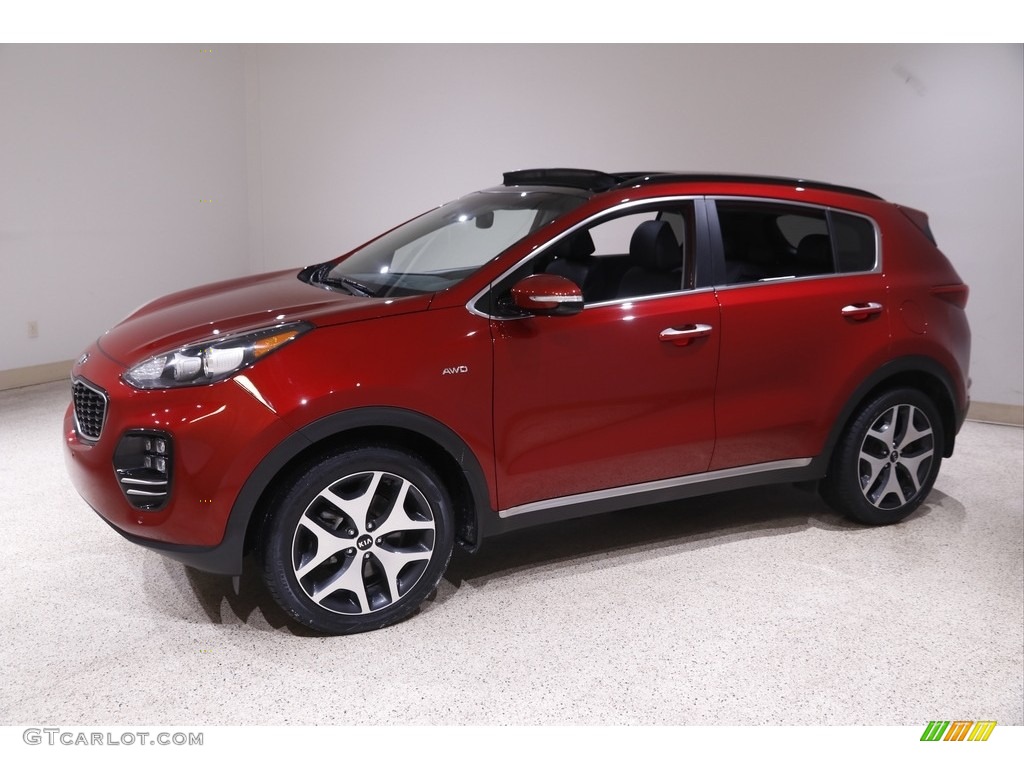 2019 Sportage SX Turbo AWD - Hyper Red / Black photo #3