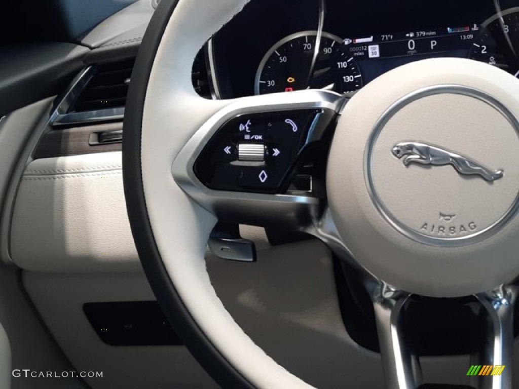 2022 Jaguar F-PACE P250 S Light Oyster/Ebony Steering Wheel Photo #144352463