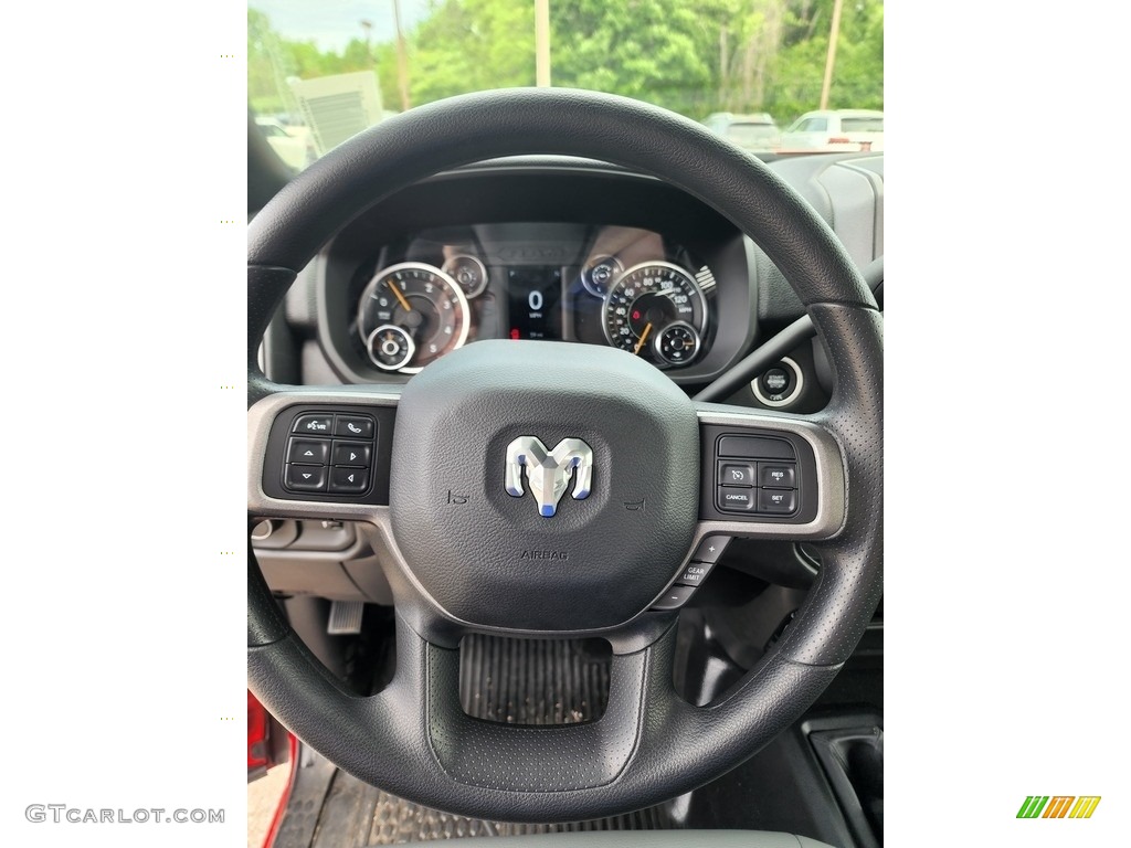 2022 Ram 5500 Tradesman Regular Cab 4x4 Dump Truck Black/Diesel Gray Steering Wheel Photo #144352751