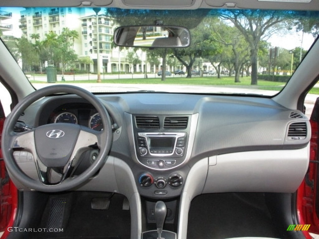 2015 Hyundai Accent GLS Gray Dashboard Photo #144355920