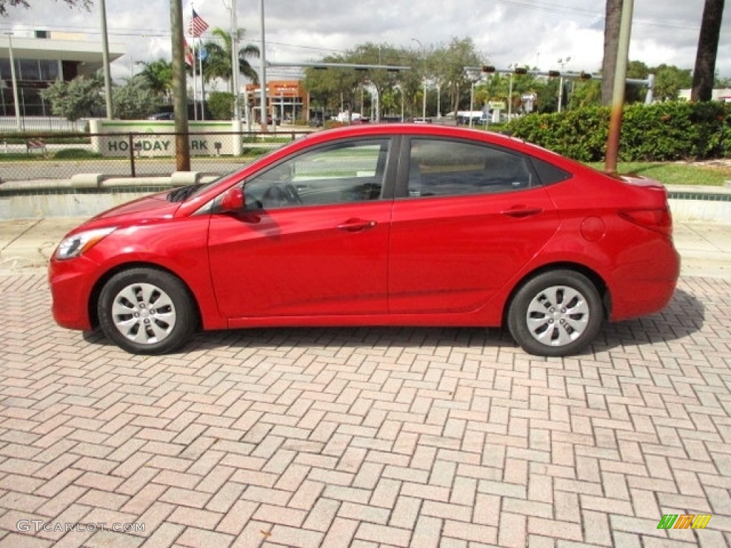 2015 Accent GLS - Boston Red / Gray photo #3
