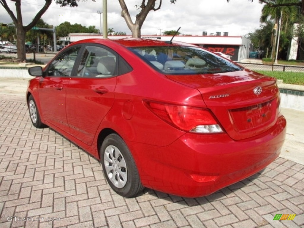2015 Accent GLS - Boston Red / Gray photo #5