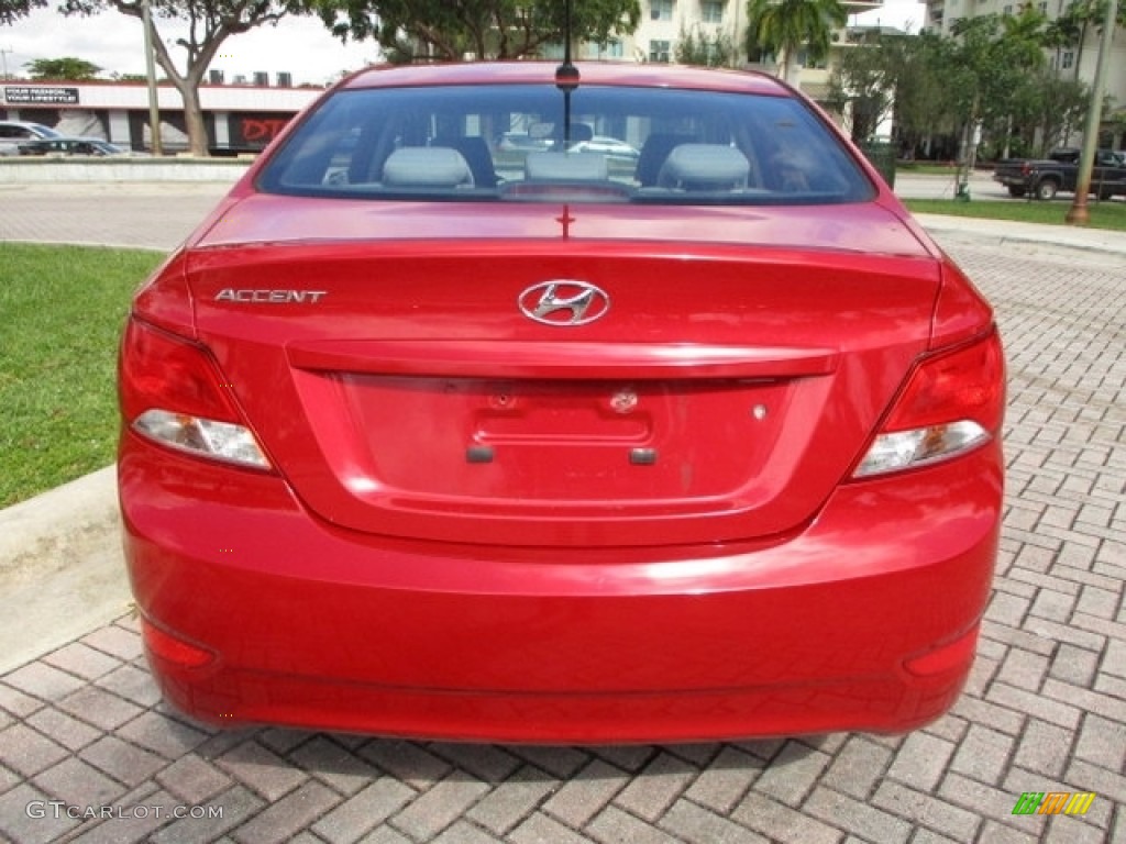 2015 Accent GLS - Boston Red / Gray photo #7