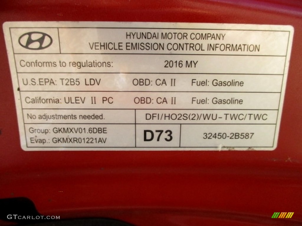 2015 Hyundai Accent GLS Info Tag Photo #144356904
