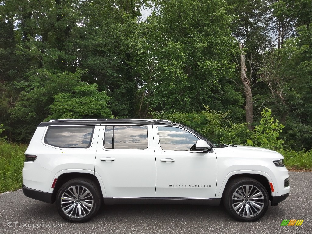 Bright white 2022 Jeep Grand Wagoneer Series III 4x4 Exterior Photo #144358065