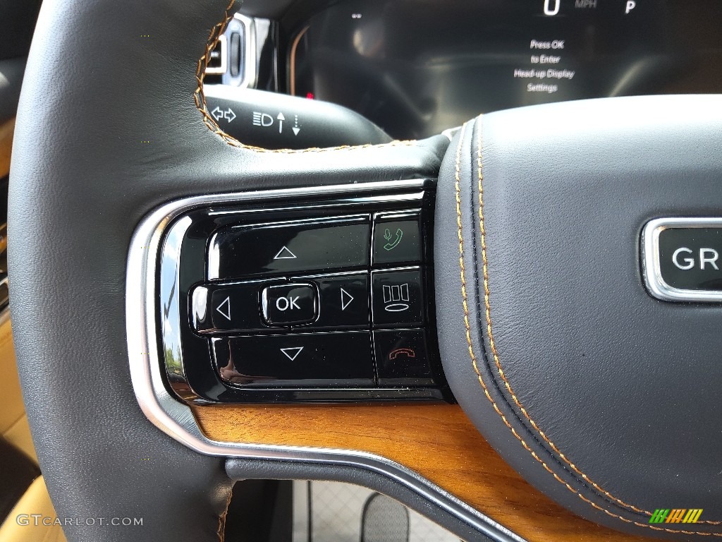 2022 Jeep Grand Wagoneer Series III 4x4 Tupelo/Black Steering Wheel Photo #144358659