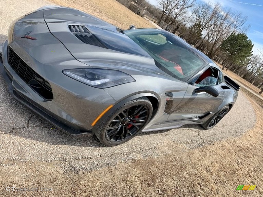 2016 Corvette Z06 Coupe - Shark Gray Metallic / Adrenaline Red photo #2