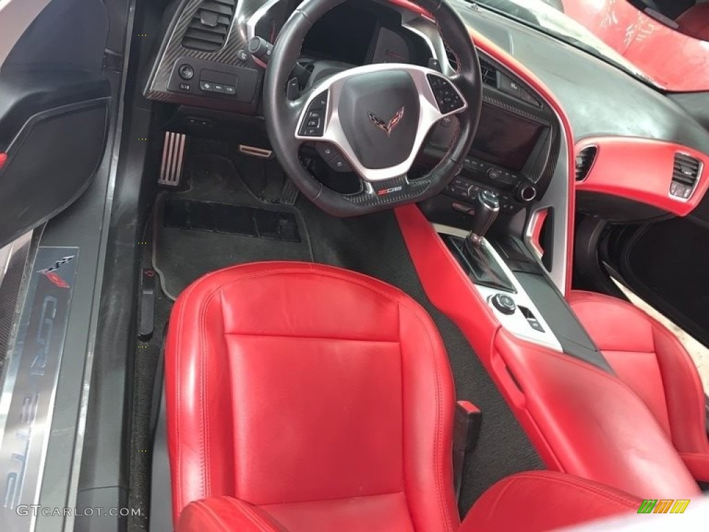 2016 Corvette Z06 Coupe - Shark Gray Metallic / Adrenaline Red photo #5