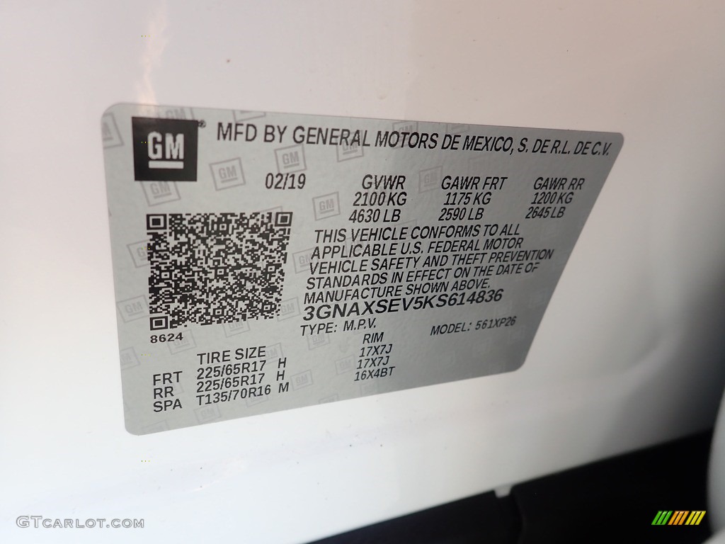 2019 Equinox LS AWD - Summit White / Medium Ash Gray photo #28