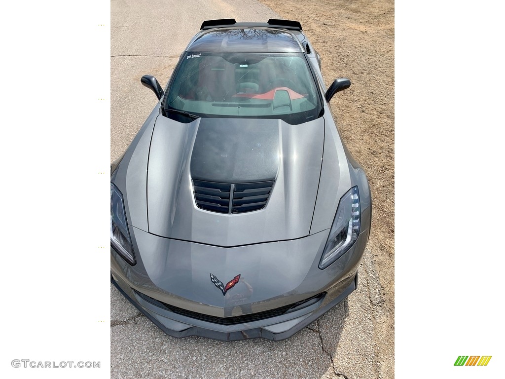 2016 Corvette Z06 Coupe - Shark Gray Metallic / Adrenaline Red photo #14