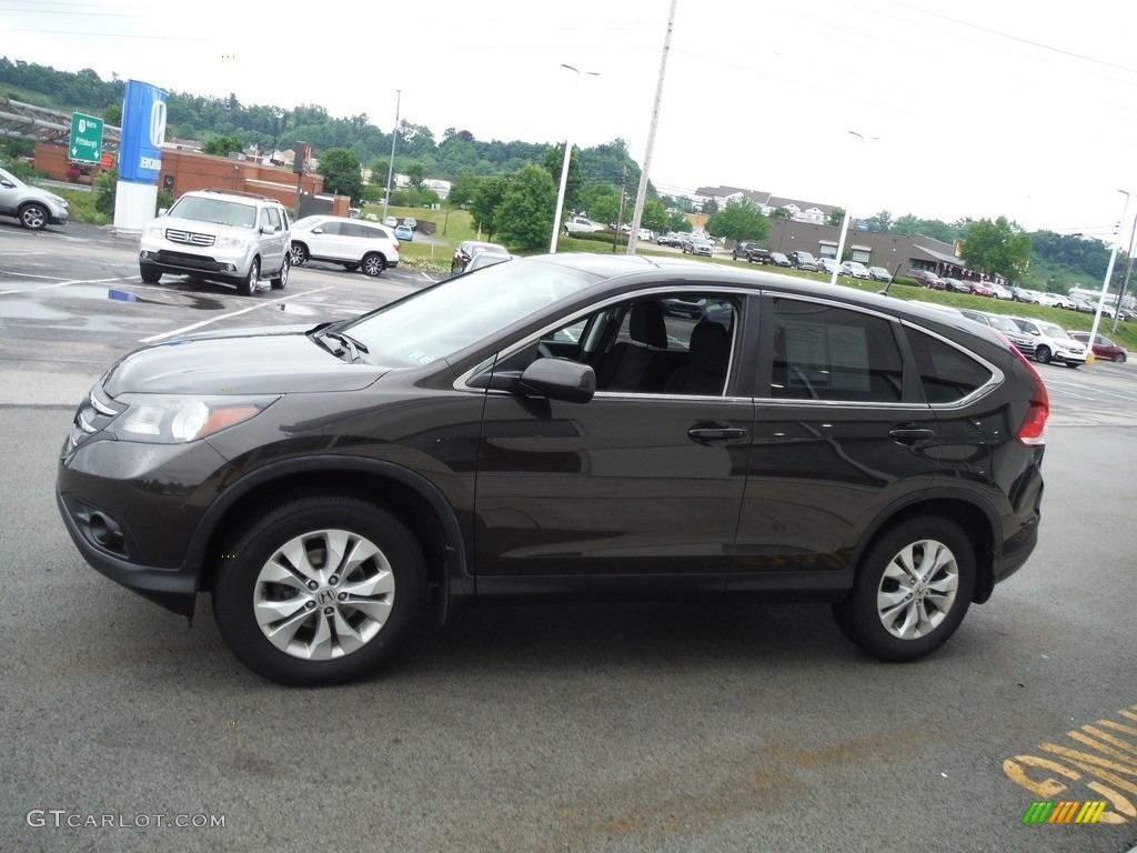 2013 CR-V EX AWD - Kona Coffee Metallic / Black photo #7