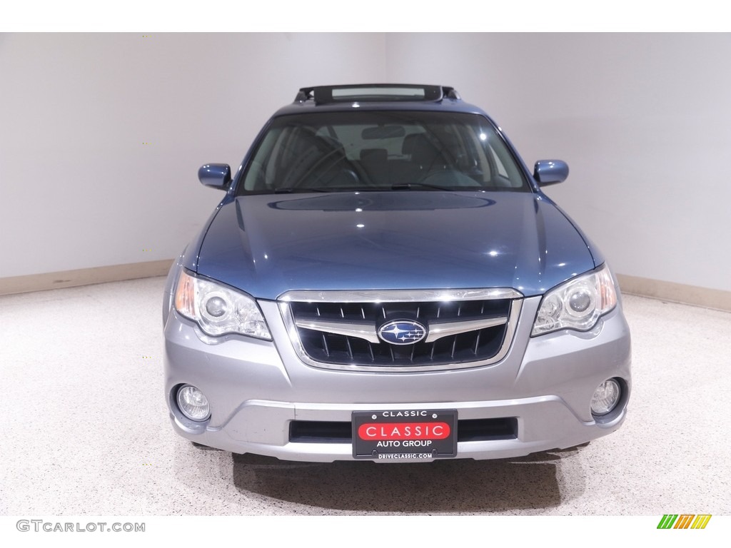 2009 Outback 2.5i Limited Wagon - Newport Blue Pearl / Off Black photo #2