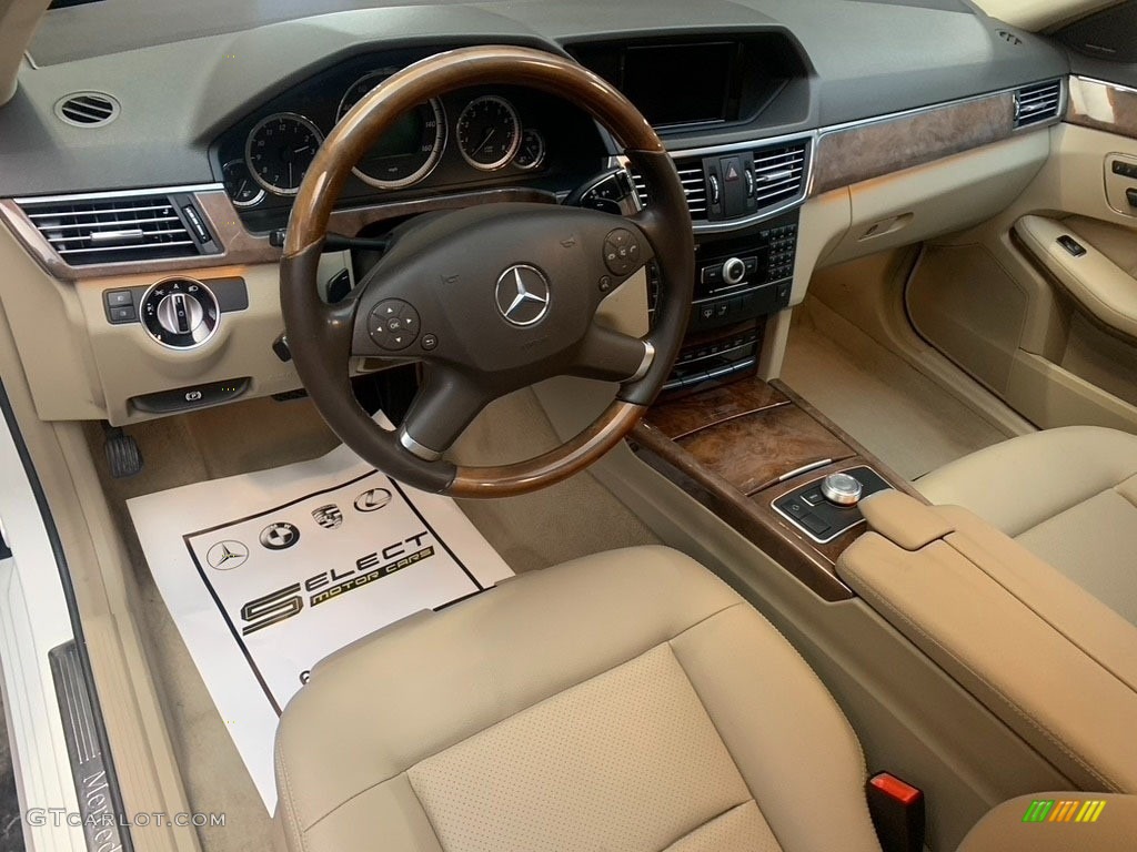 2011 E 350 4Matic Sedan - Arctic White / Almond/Mocha photo #8