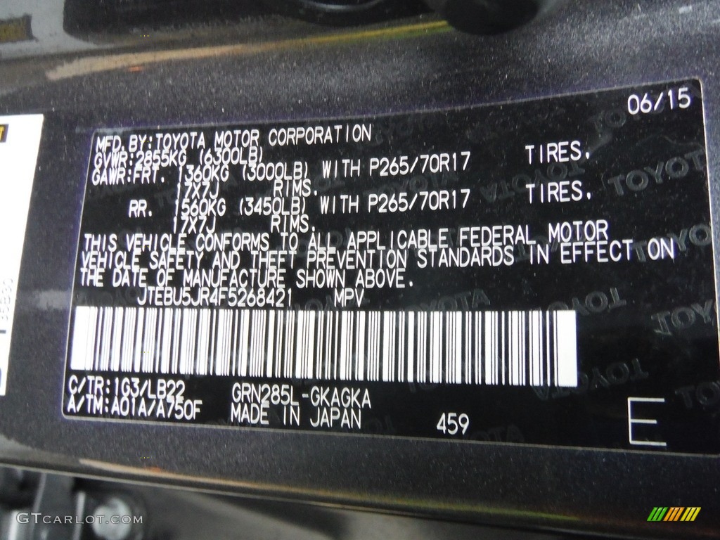 2015 4Runner SR5 Premium 4x4 - Magnetic Gray Metallic / Graphite photo #33