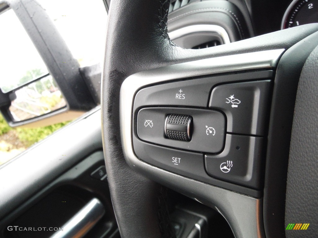 2021 Chevrolet Silverado 2500HD LTZ Crew Cab 4x4 Jet Black Steering Wheel Photo #144371014