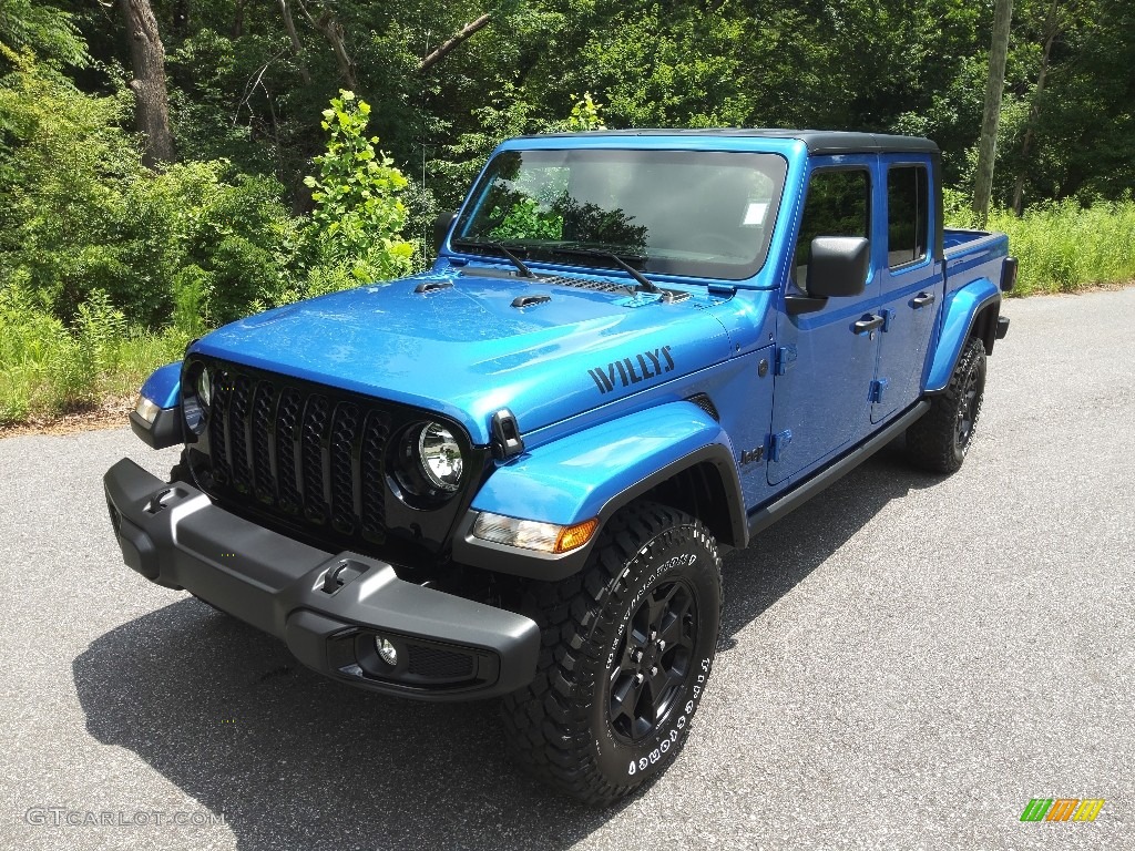 2022 Gladiator Willys 4x4 - Hydro Blue Pearl / Black photo #2