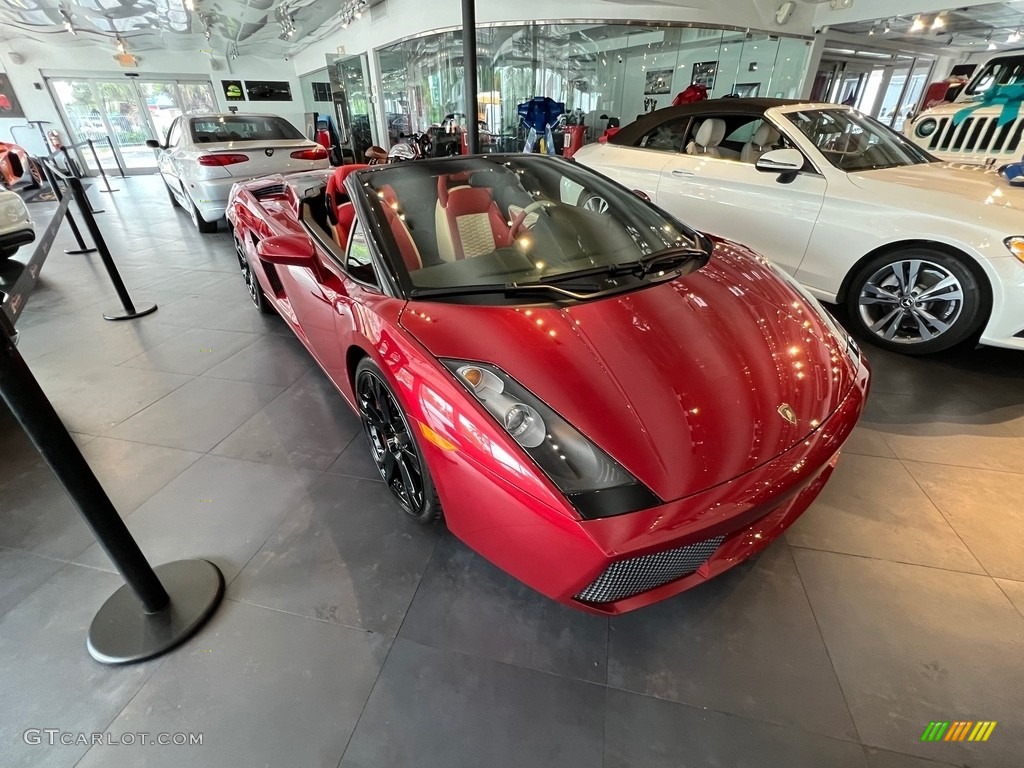 2007 Gallardo Spyder E-Gear - Rosso Leto (Red Metallic) / Crema/Rosso photo #16