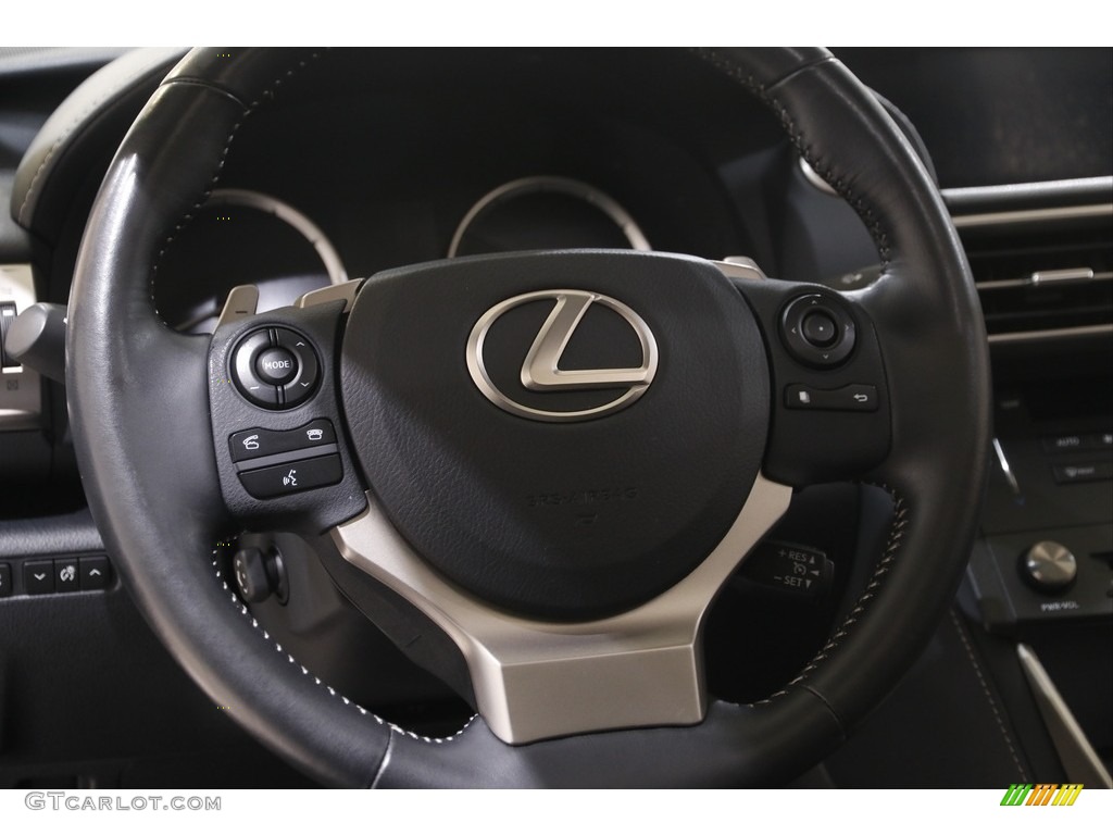 2015 Lexus IS 250 AWD Black Steering Wheel Photo #144373576