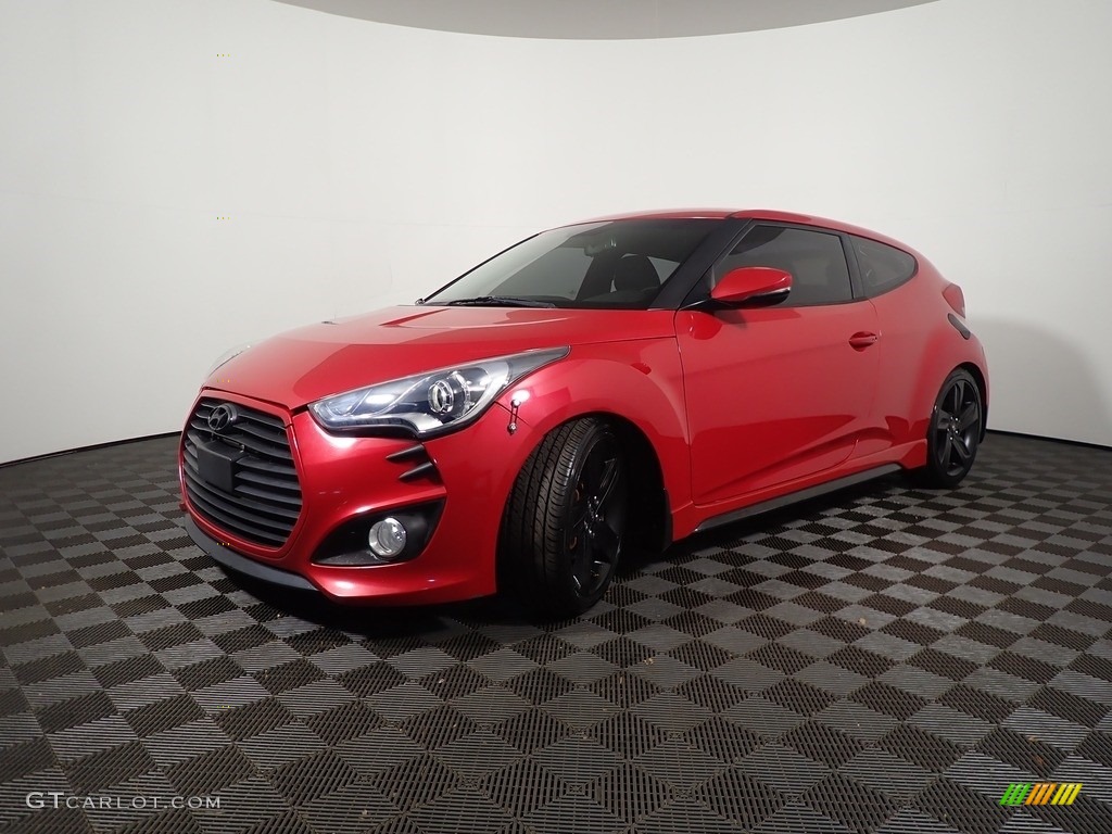 2013 Veloster Turbo - Boston Red / Black photo #7