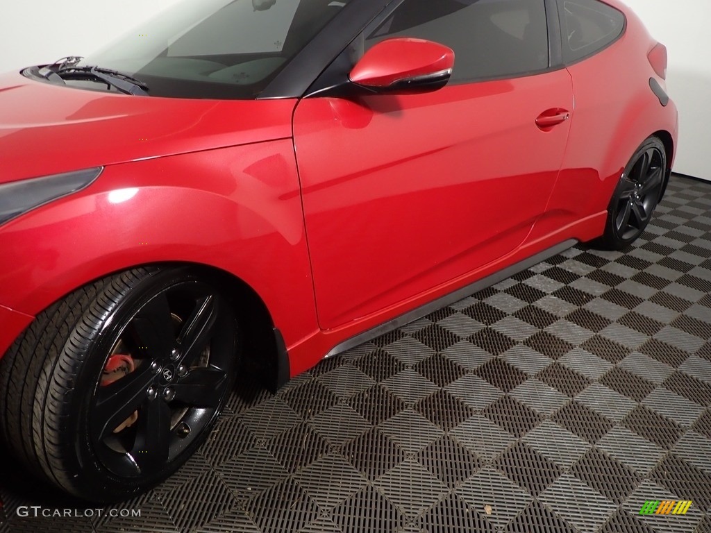2013 Veloster Turbo - Boston Red / Black photo #9