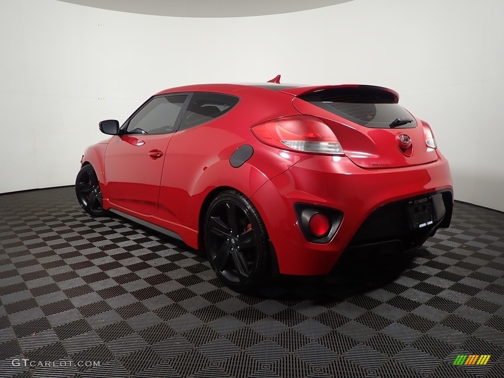 2013 Veloster Turbo - Boston Red / Black photo #10