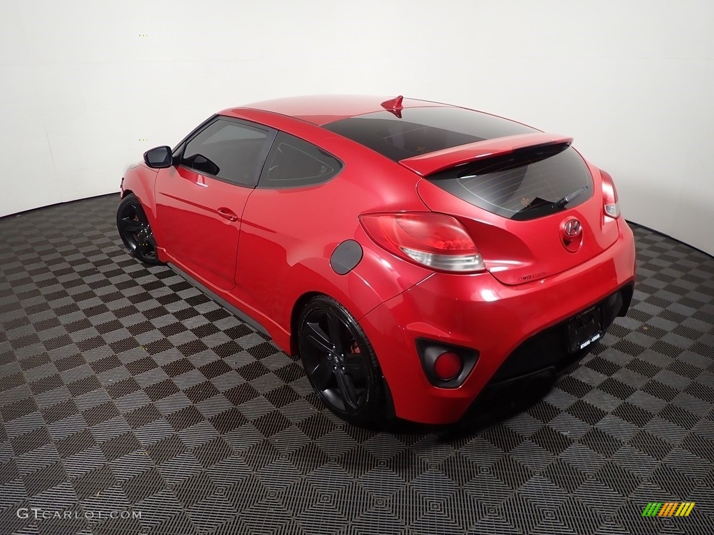 2013 Veloster Turbo - Boston Red / Black photo #11
