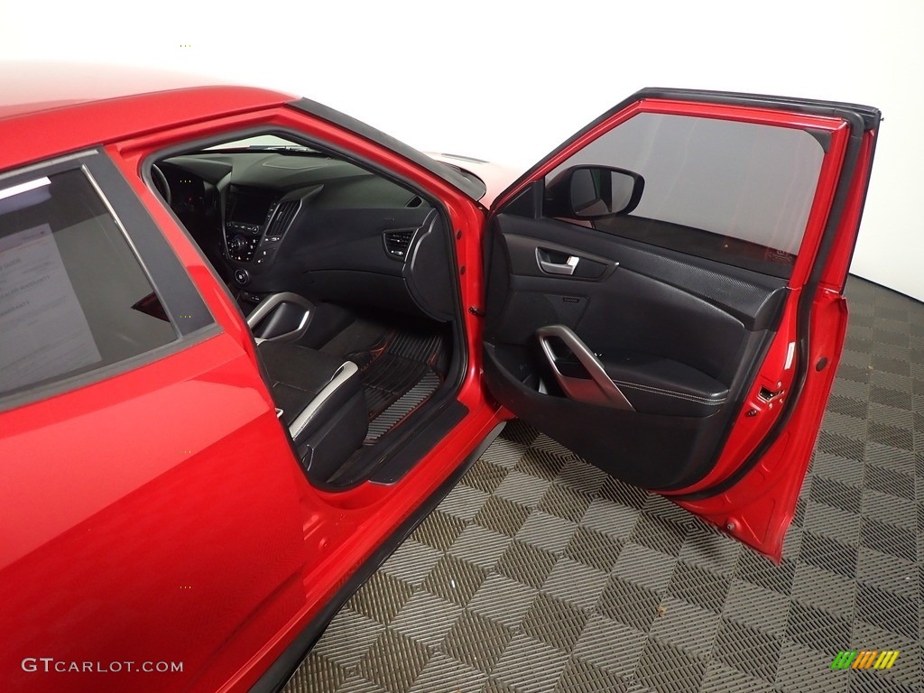 2013 Veloster Turbo - Boston Red / Black photo #35