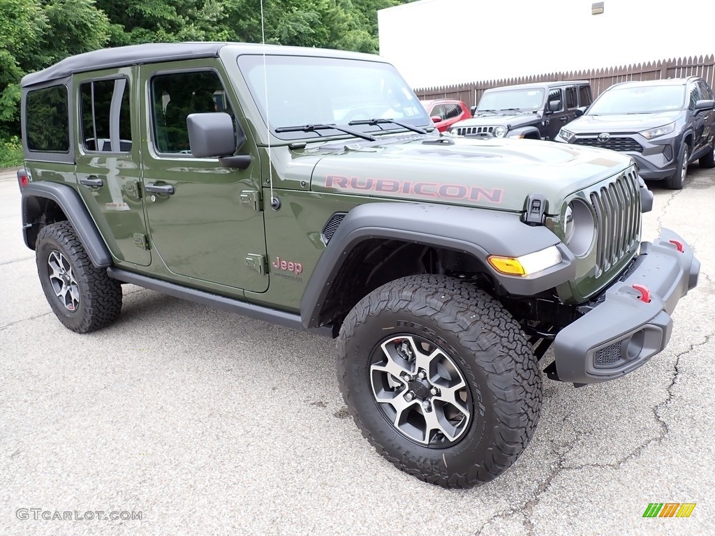 Sarge Green 2022 Jeep Wrangler Unlimited Rubicon 4x4 Exterior Photo #144375754