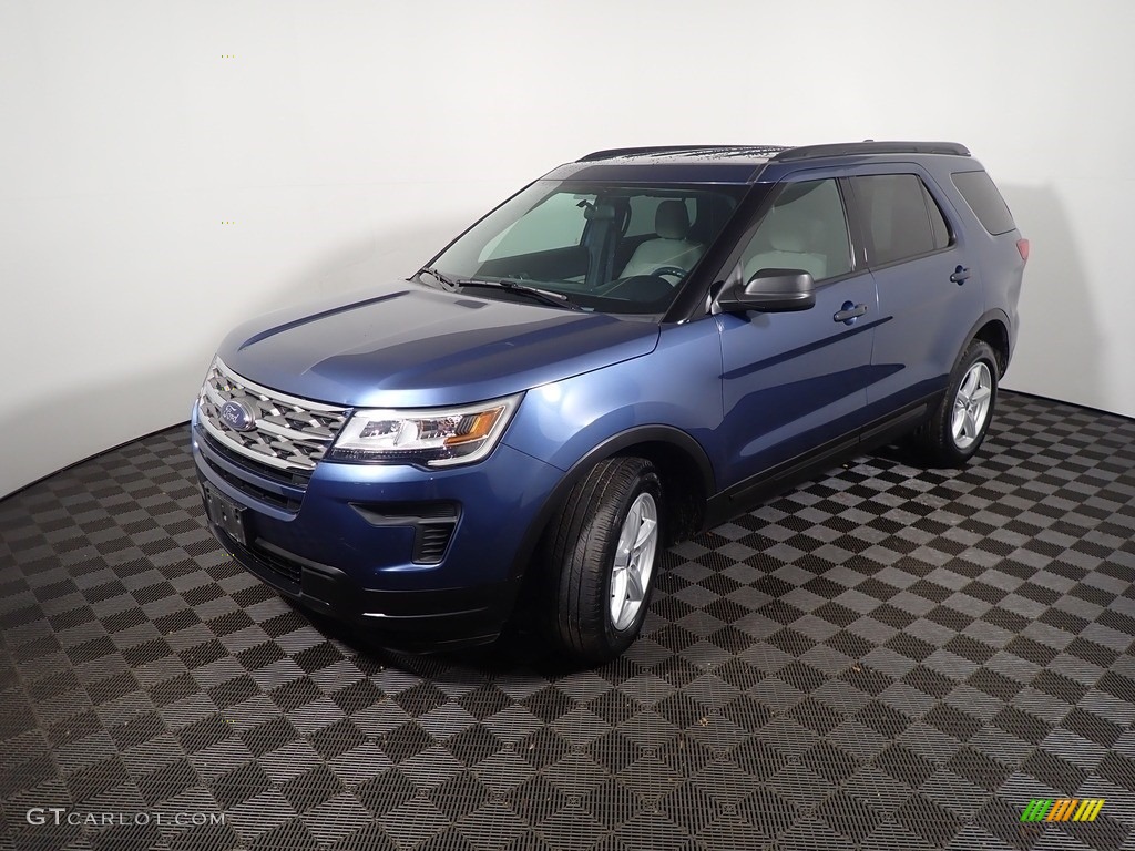 2018 Explorer 4WD - Blue Metallic / Medium Stone photo #9