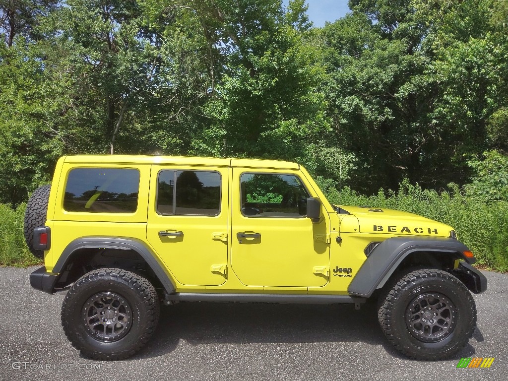 High Velocity 2022 Jeep Wrangler Unlimited Beach Edition 4x4 Exterior Photo #144377522