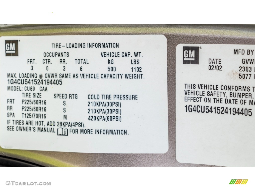 2002 Park Avenue Ultra - Light Bronzemist Metallic / Taupe photo #29