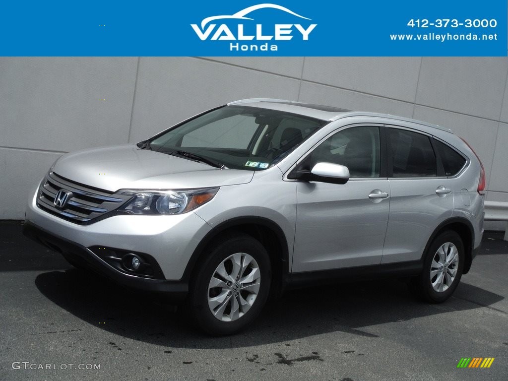 2012 CR-V EX-L 4WD - Alabaster Silver Metallic / Black photo #1