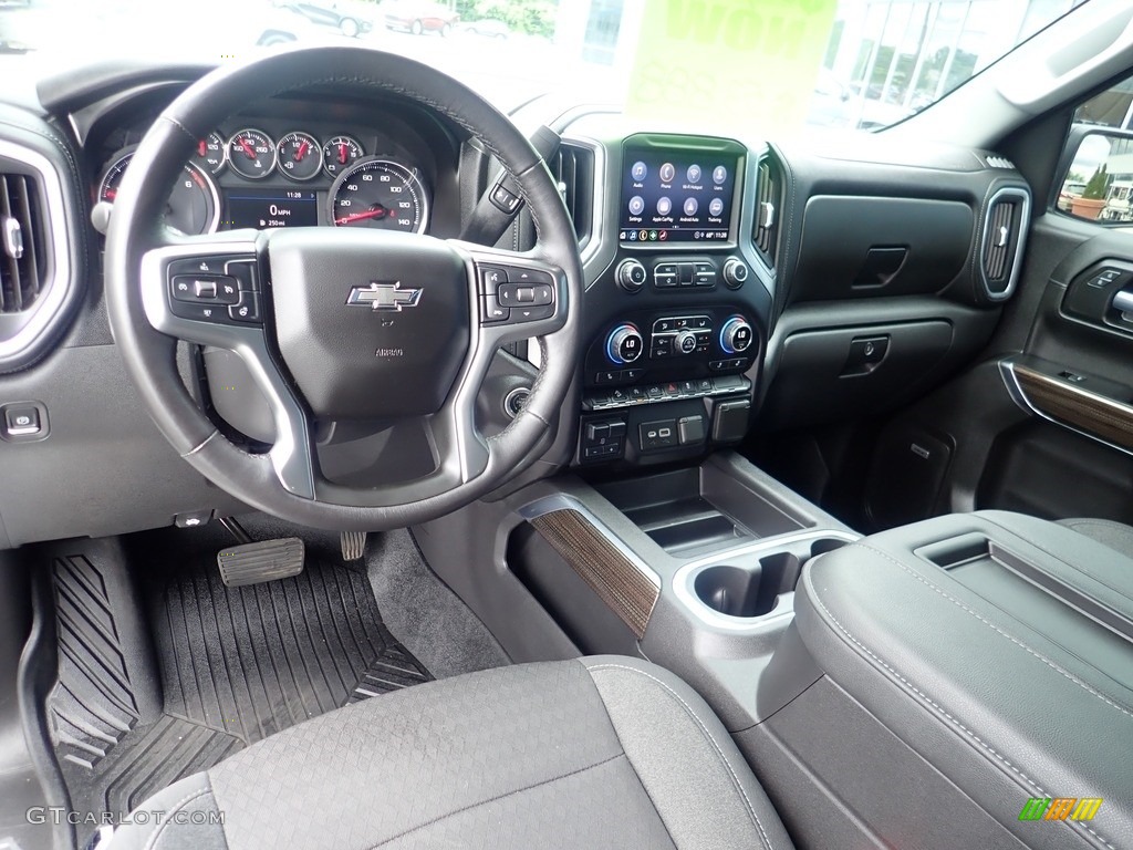 Jet Black Interior 2021 Chevrolet Silverado 1500 LT Trail Boss Crew Cab 4x4 Photo #144384587