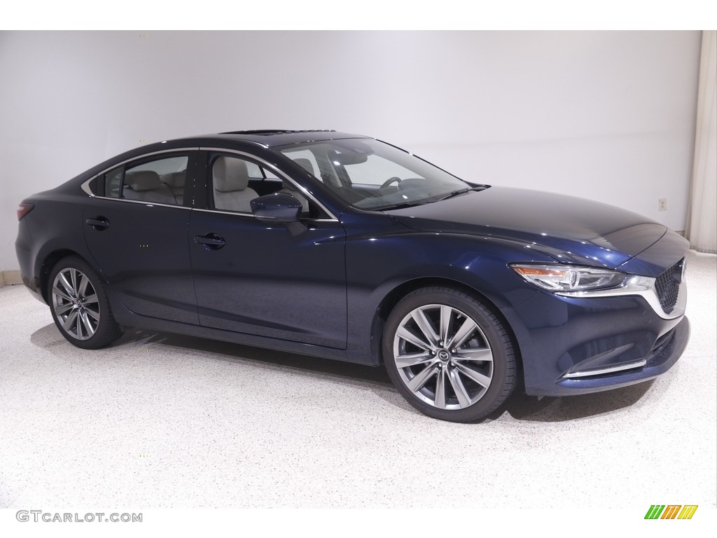 2019 Mazda6 Grand Touring Reserve - Deep Crystal Blue Mica / Parchment photo #1