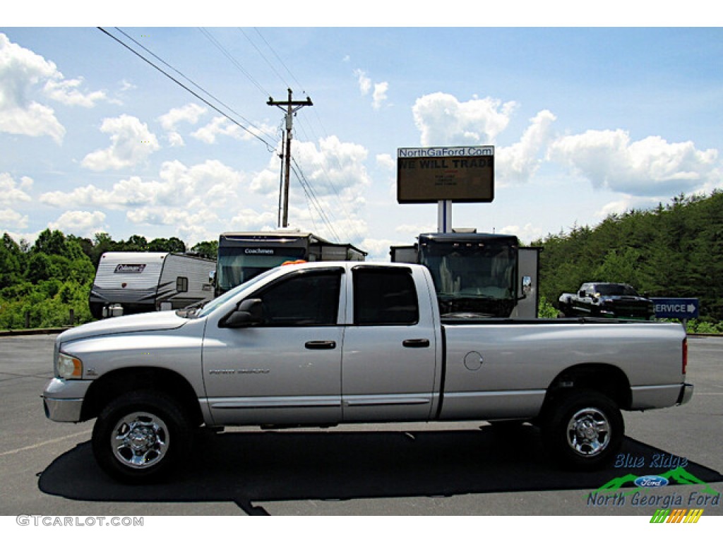 2003 Ram 3500 ST Quad Cab 4x4 - Bright Silver Metallic / Taupe photo #2