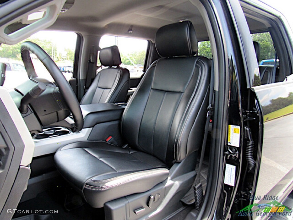 Black Interior 2021 Ford F350 Super Duty Lariat Crew Cab 4x4 Photo #144392822