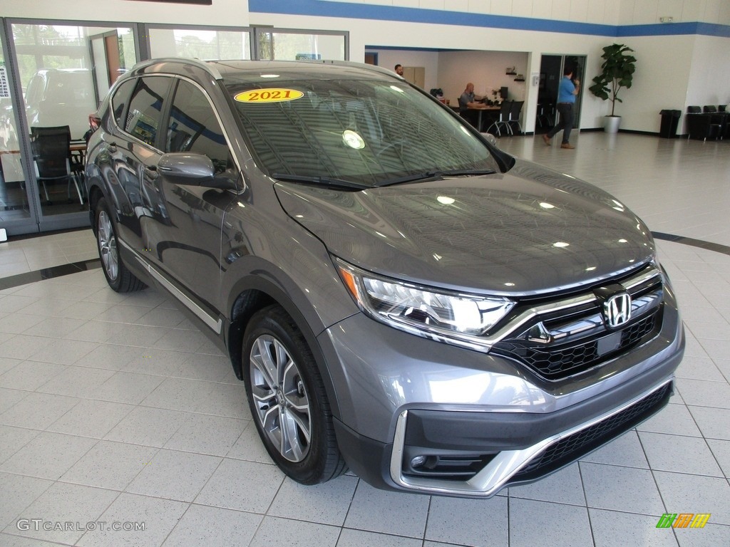 2021 CR-V Touring AWD - Modern Steel Metallic / Black photo #3