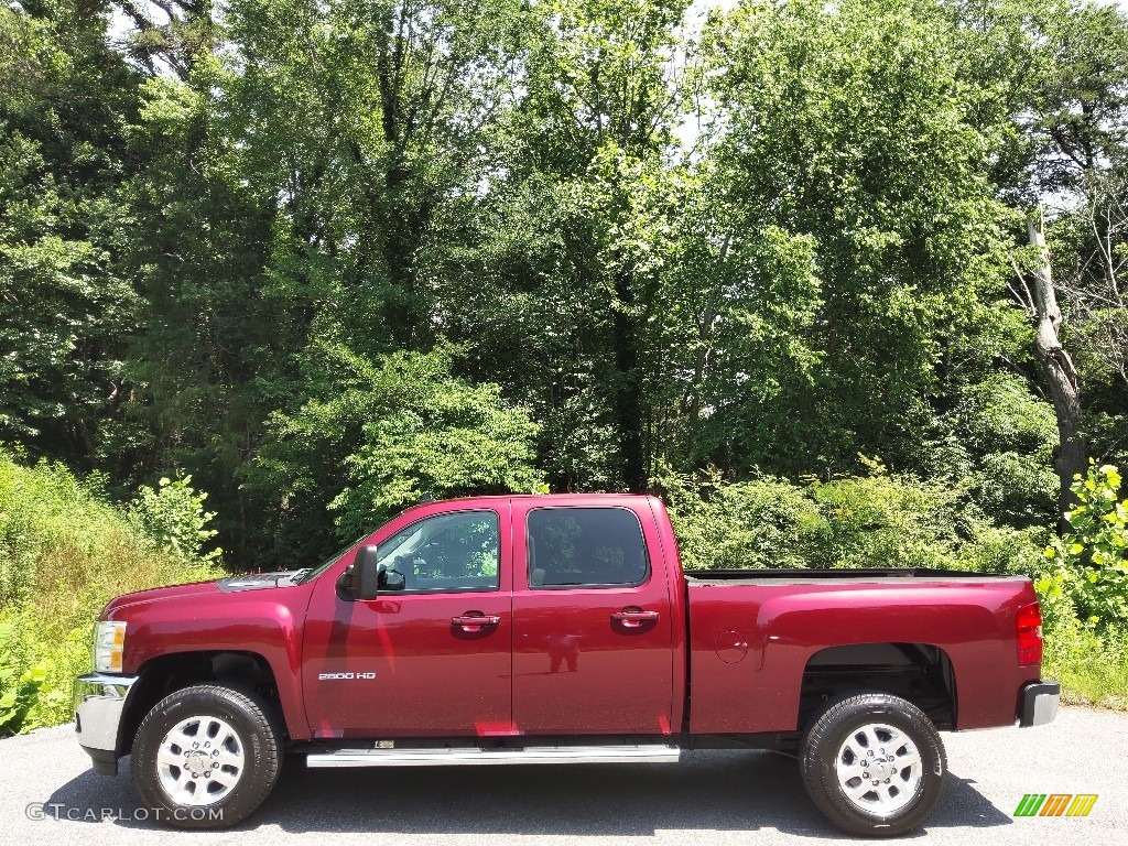 Deep Ruby Metallic 2014 Chevrolet Silverado 2500HD LTZ Crew Cab Exterior Photo #144397396