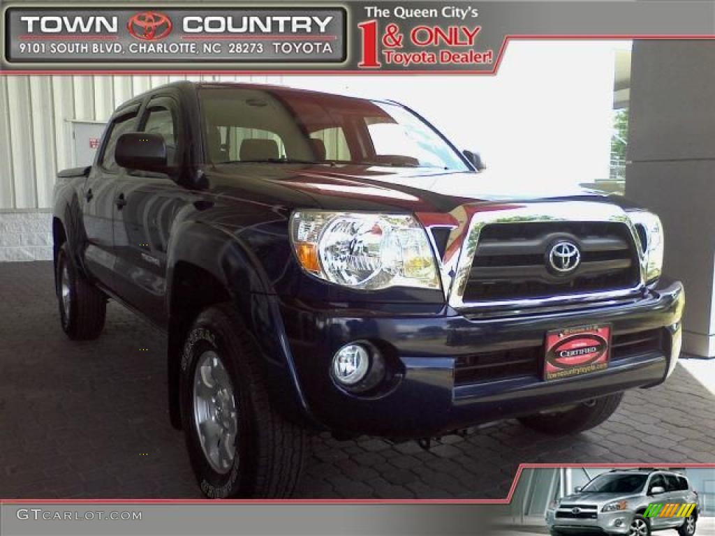 2007 Tacoma V6 SR5 PreRunner Double Cab - Indigo Ink Pearl / Graphite Gray photo #1