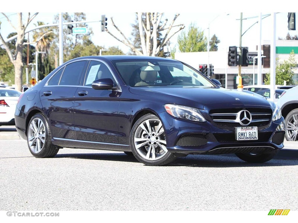 2016 C 300 Sedan - Lunar Blue Metallic / Silk Beige/Black photo #2
