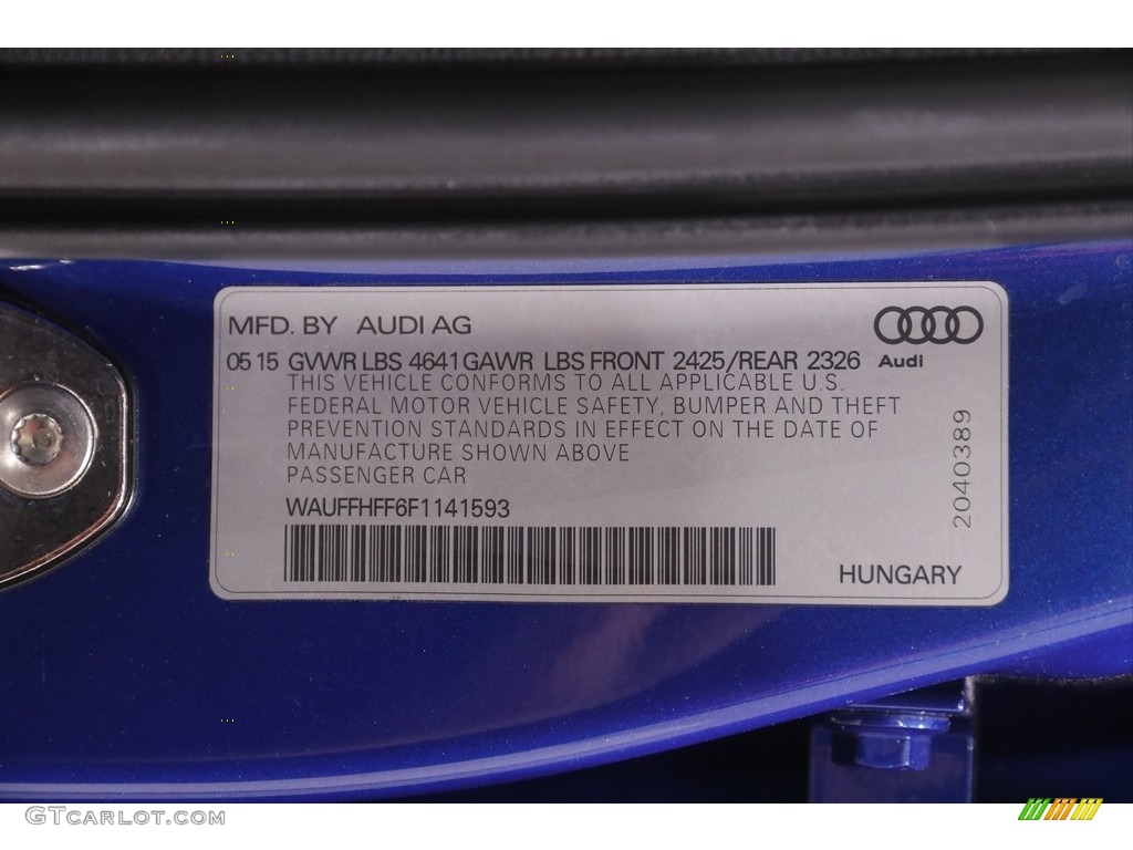 2015 S3 2.0T Prestige quattro - Sepang Blue Pearl / Black/Dark Silver photo #22