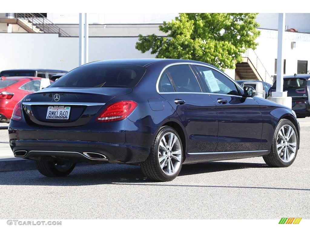 2016 C 300 Sedan - Lunar Blue Metallic / Silk Beige/Black photo #7