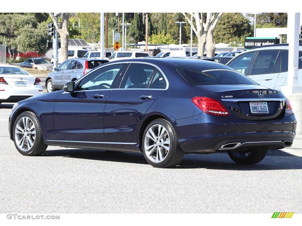 2016 C 300 Sedan - Lunar Blue Metallic / Silk Beige/Black photo #10