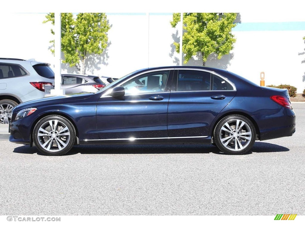 2016 C 300 Sedan - Lunar Blue Metallic / Silk Beige/Black photo #12