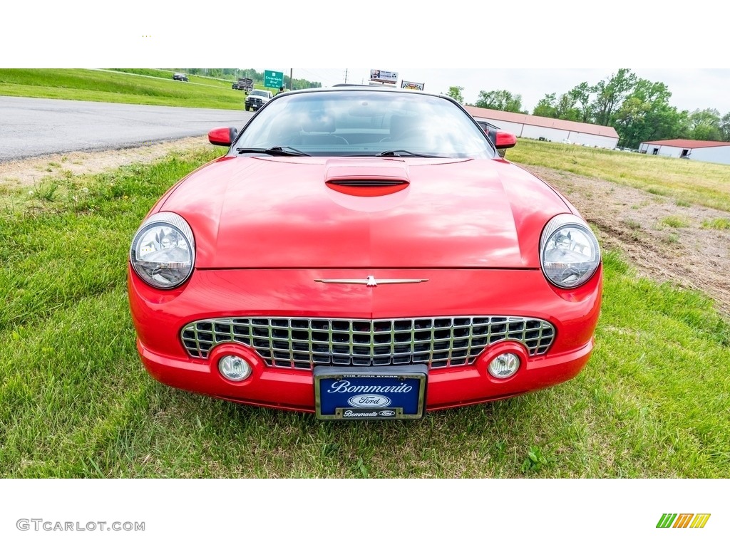 2002 Thunderbird Deluxe Roadster - Torch Red / Midnight Black photo #8