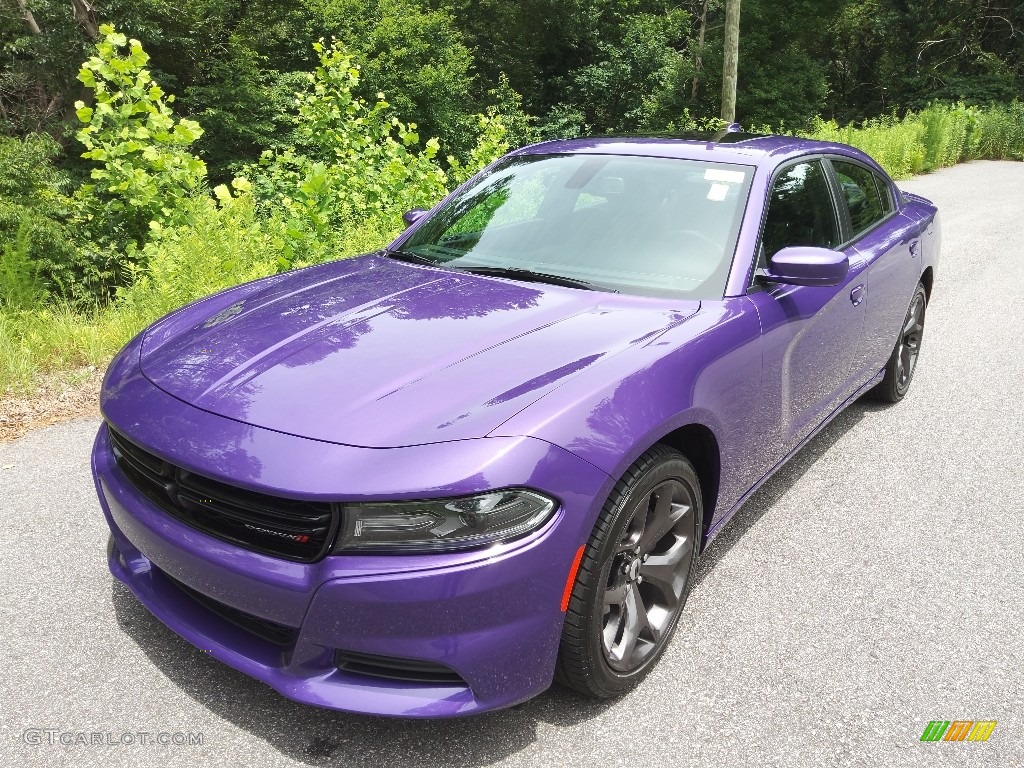 2019 Charger SXT - Plum Crazy Pearl / Black photo #2