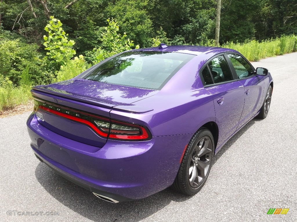 2019 Charger SXT - Plum Crazy Pearl / Black photo #6