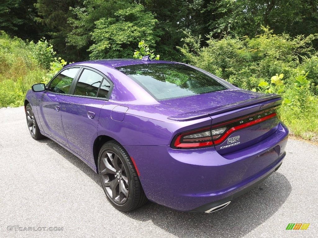 2019 Charger SXT - Plum Crazy Pearl / Black photo #8